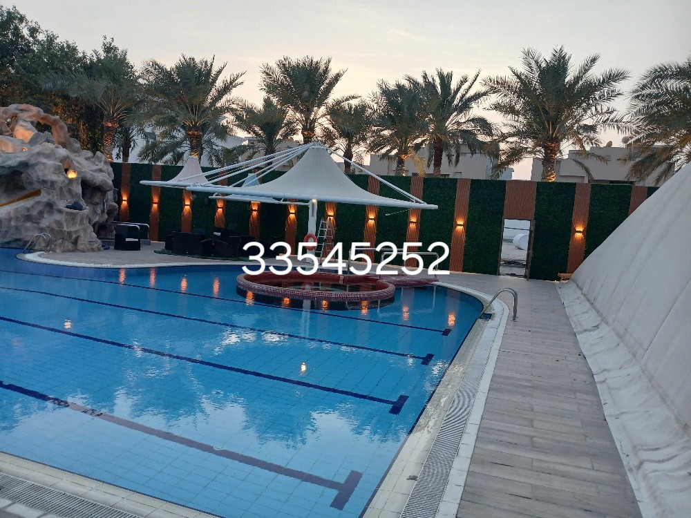 عشب صناعي وبرجلات واضاءه - 2