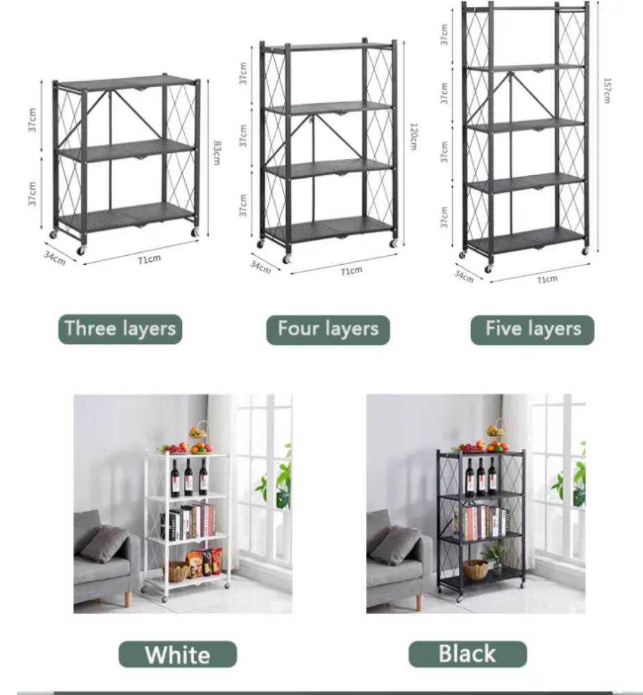 Heavy duty foldable metal rack - 4