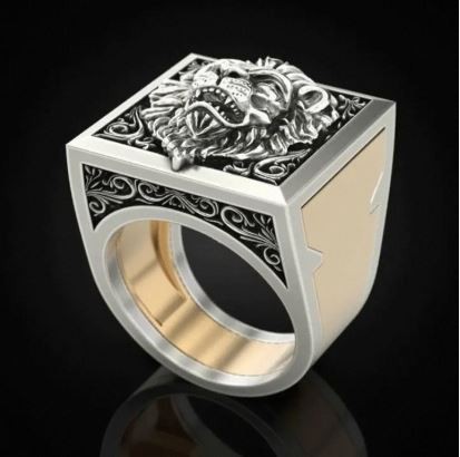 Domineering Lion Head Men's Ring - 3