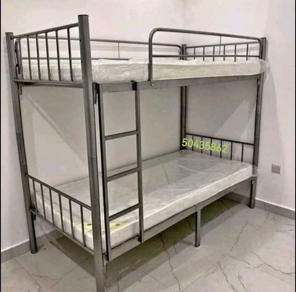 silver double bunk bed - 1