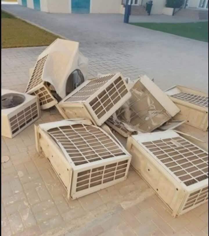 we buying damage not working ac - 9