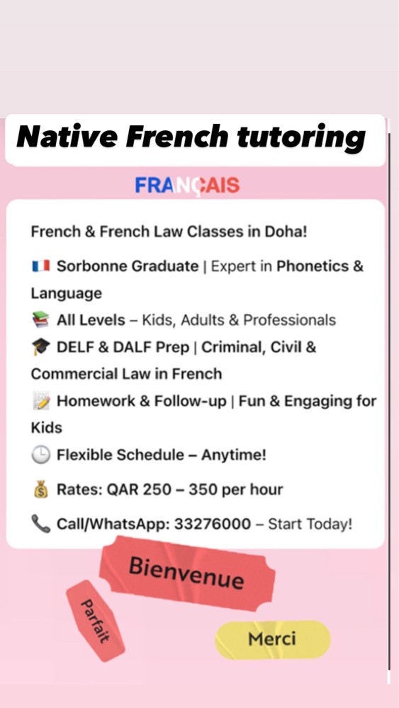 Native French tutoring - 1