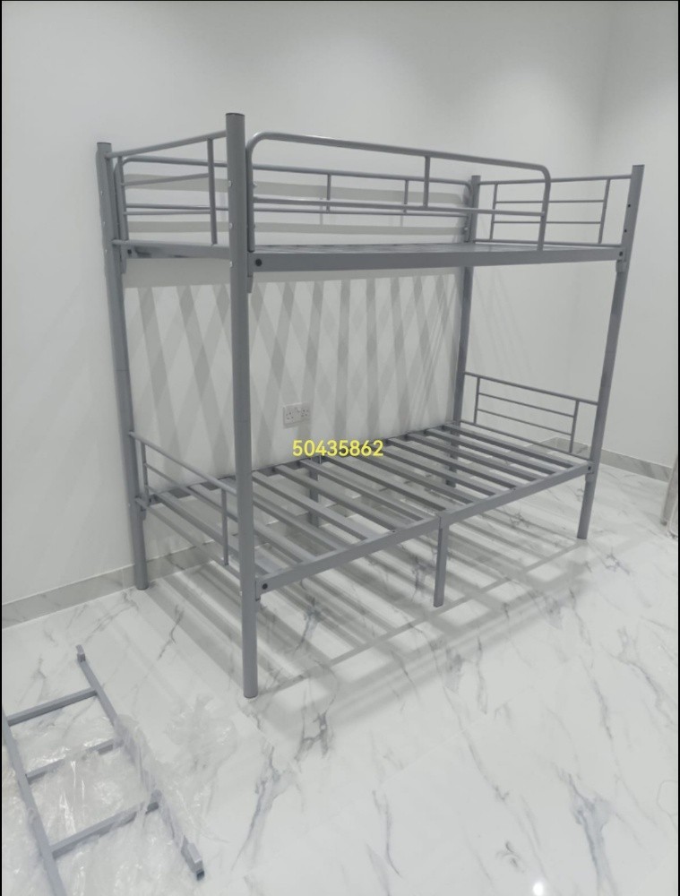metal silver double bunk bed= - 2