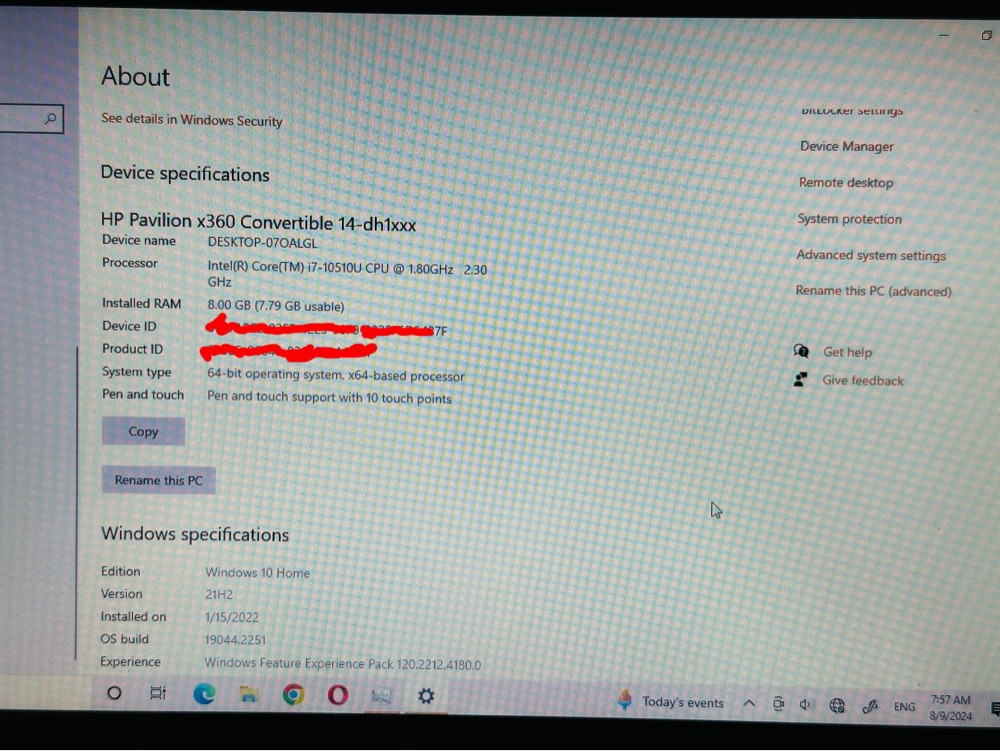 HP Pavilion x360  - 8