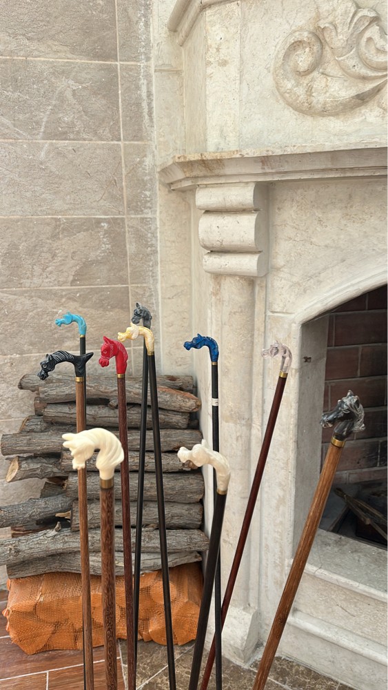 Embroidered wooden stick - 5