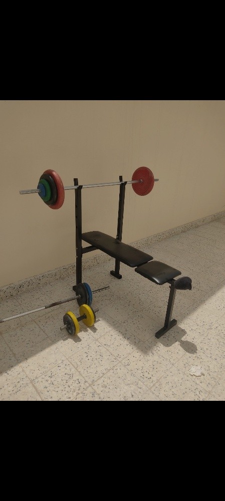 bench  ,63 kilo ,2 bars,1dummbl - 4