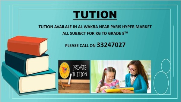 TUTION AVAILABLE IN AL WAKRA - 3