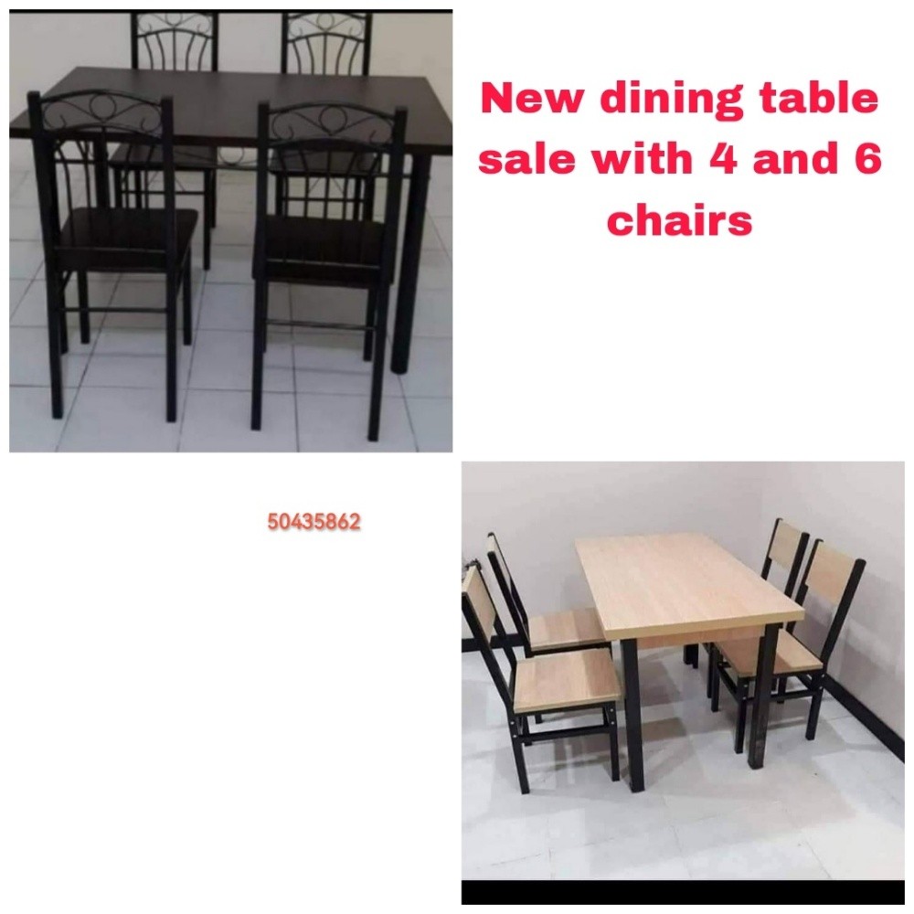 dining table with 4 chairs - 1