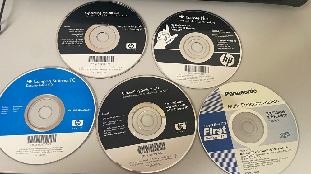 Old PC DVD and CD for Setup - 1
