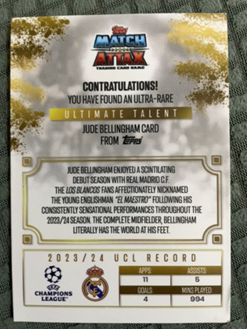 an ultra-rare Bellingham card - 2
