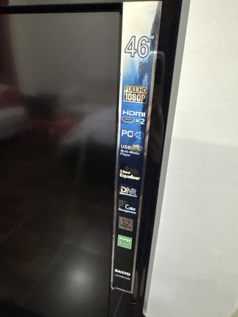 For Sale: 46" TV with Black Table - 2