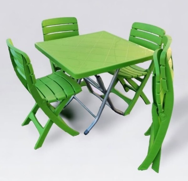 foldable chairs and table - 1