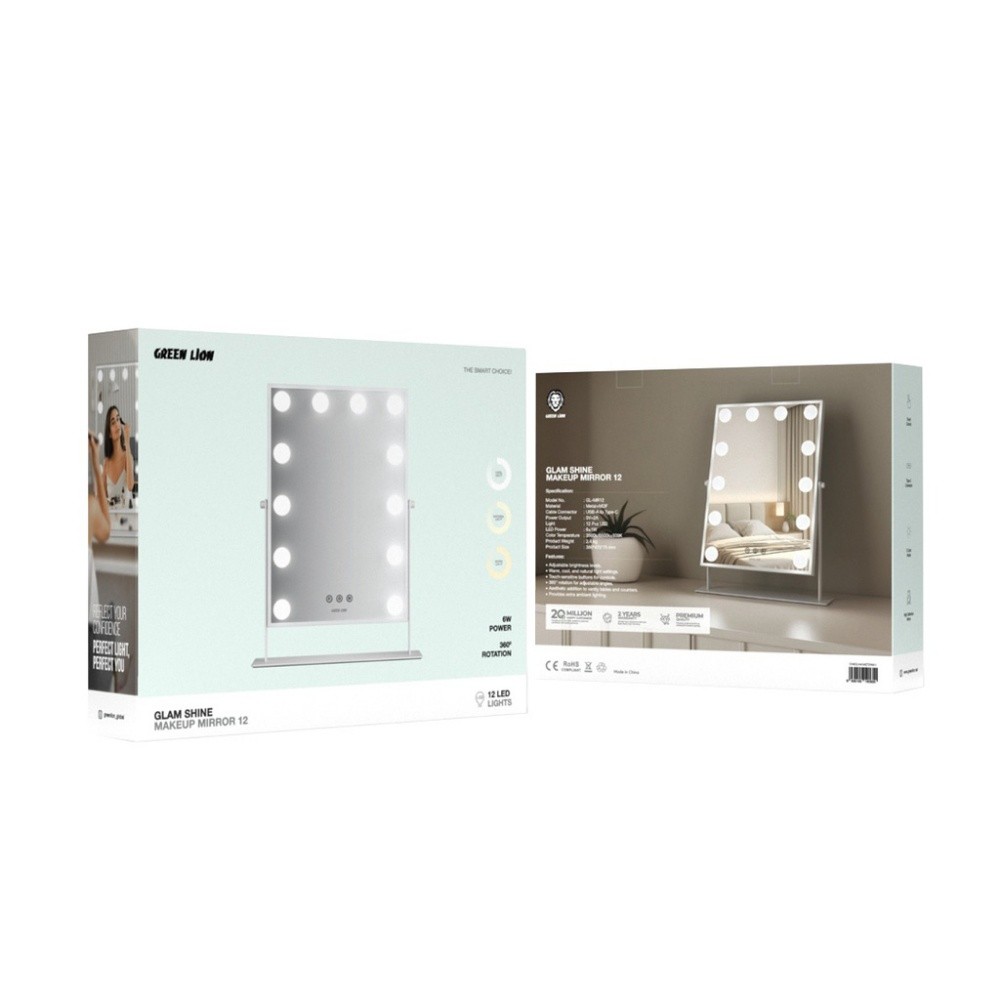 Green lion makeup mirror 9 led - 4