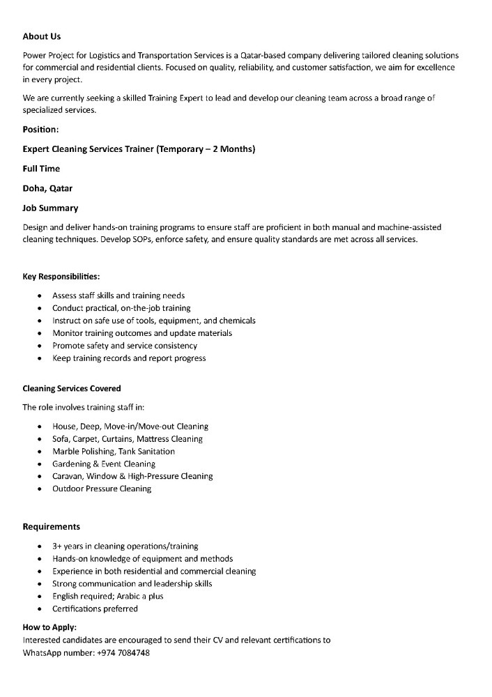 Expert cleaning services trainer - 2
