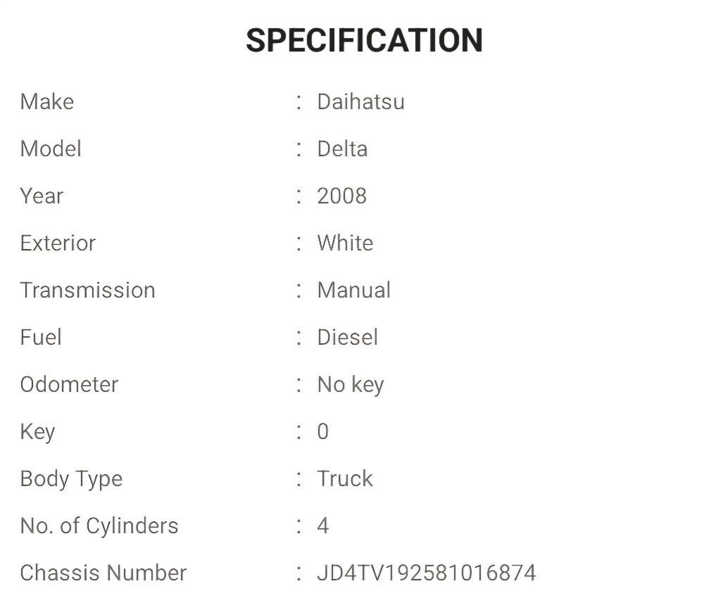 DAIHATSU DELTA 2008 MODEL - 10