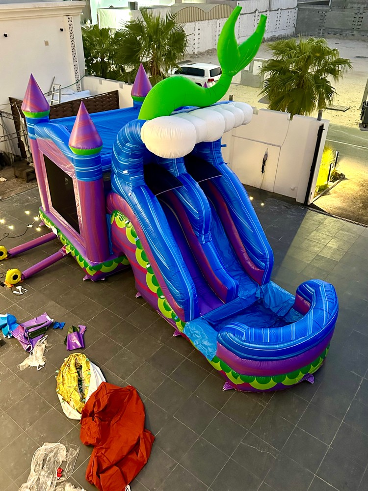 Summer trampolines with water - 14