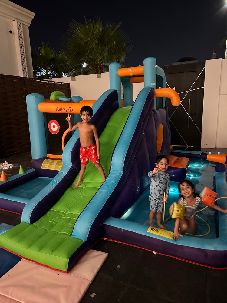 Summer trampolines with water - 15
