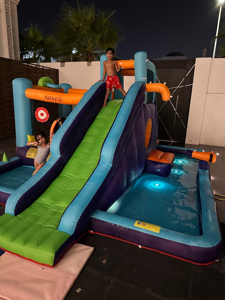 Summer trampolines with water - 9