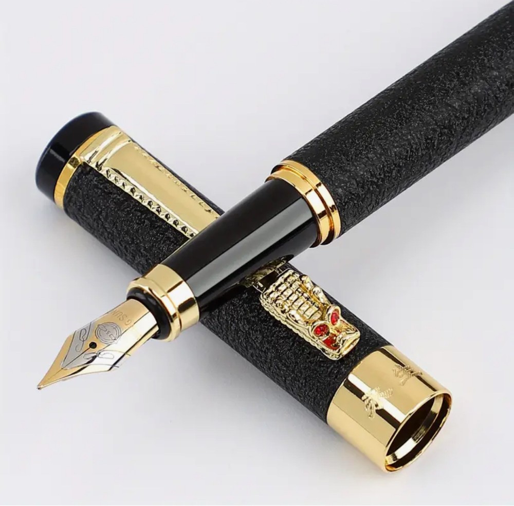 metal fountain pen Gol/Silv/Black - 5