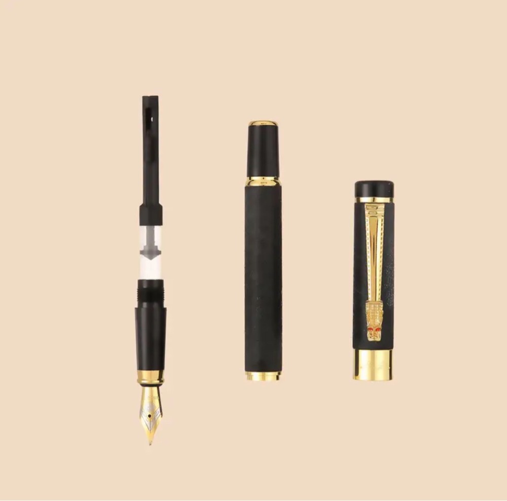 metal fountain pen Gol/Silv/Black - 3
