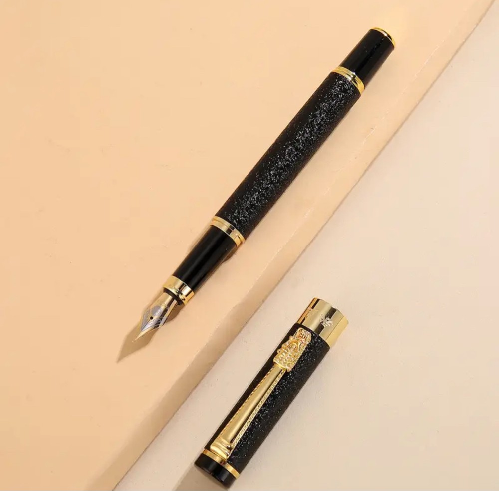 metal fountain pen Gol/Silv/Black - 8