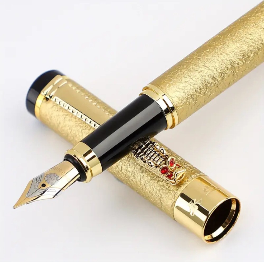 metal fountain pen Gol/Silv/Black - 7