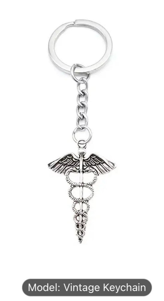 key holder silver medical logo - 3