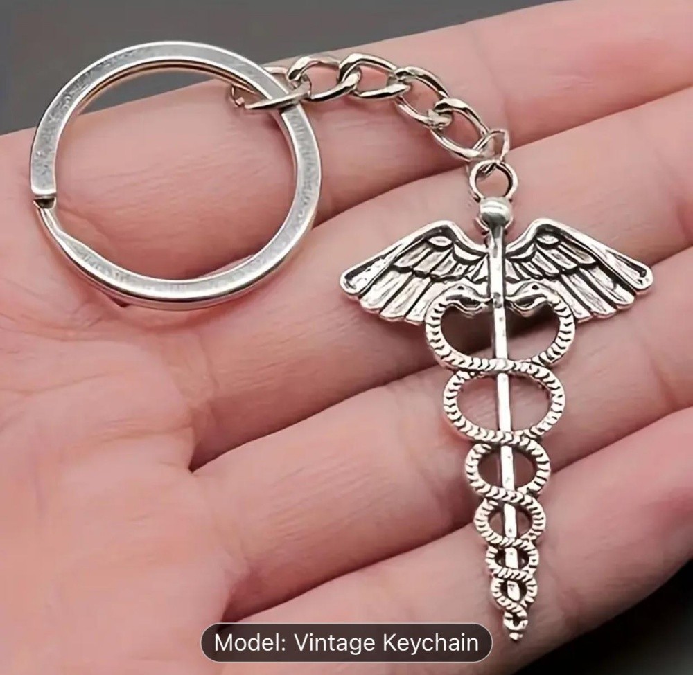 key holder silver medical logo - 1