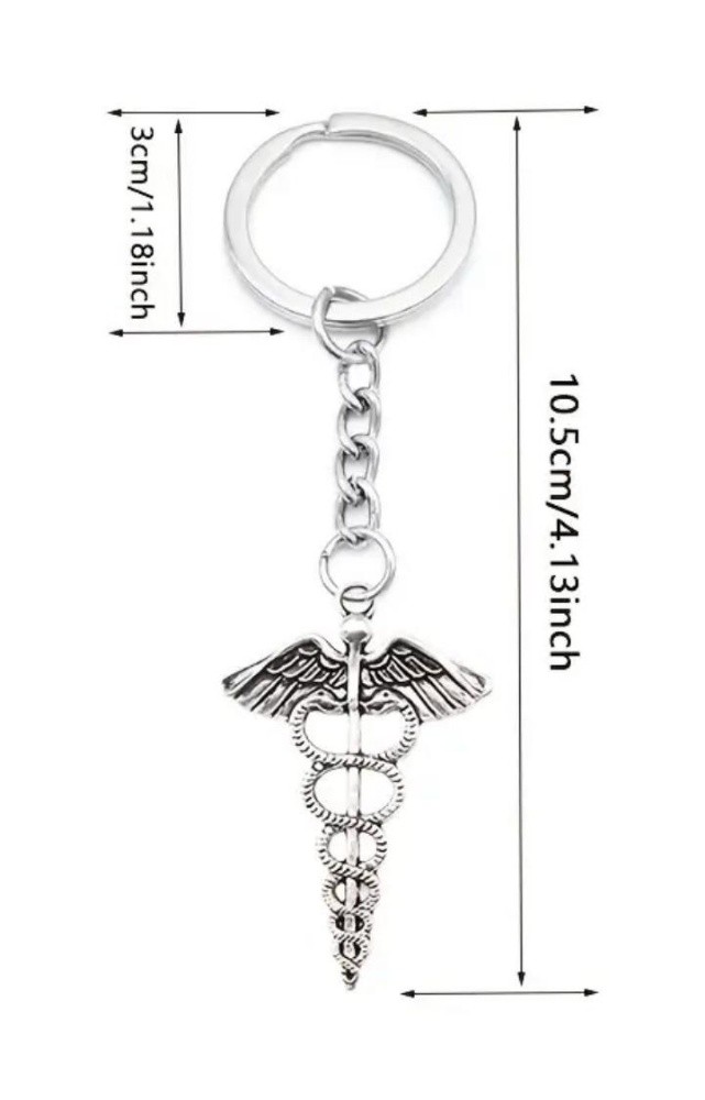 key holder silver medical logo - 2