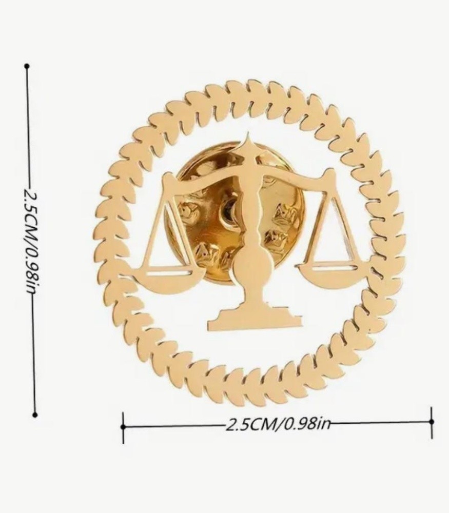 Pin logo lawyers Gold /Silver - 4