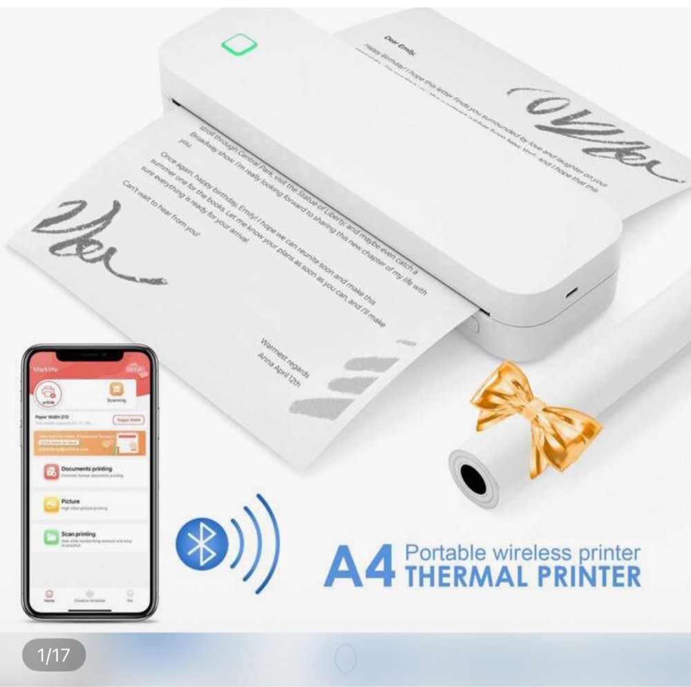 Portable wireless printer a5 - 2