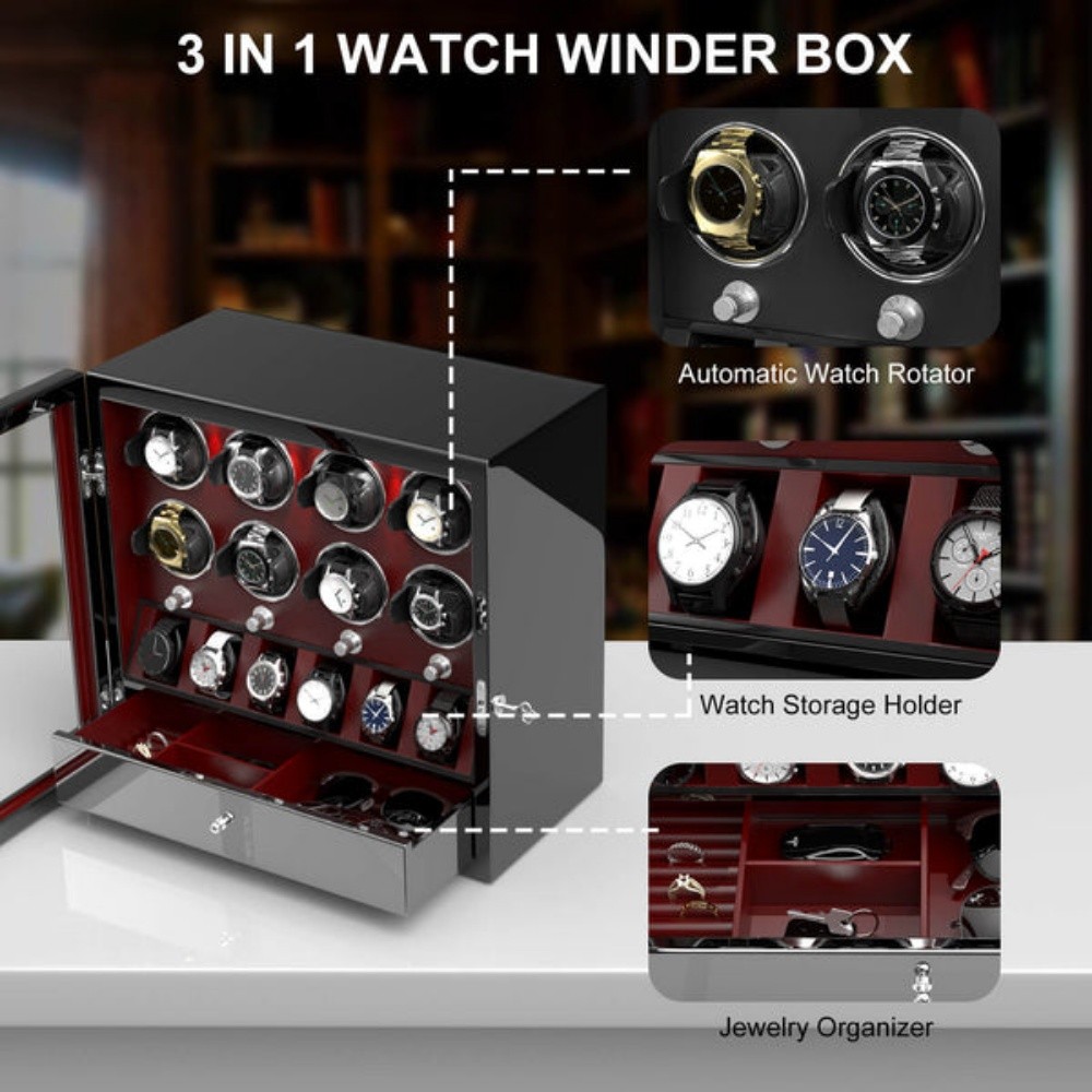 8 Watch Winders with 6 Watches - 4