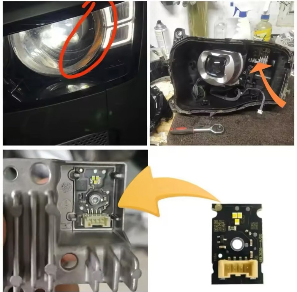 Defender headlight light repair - 5