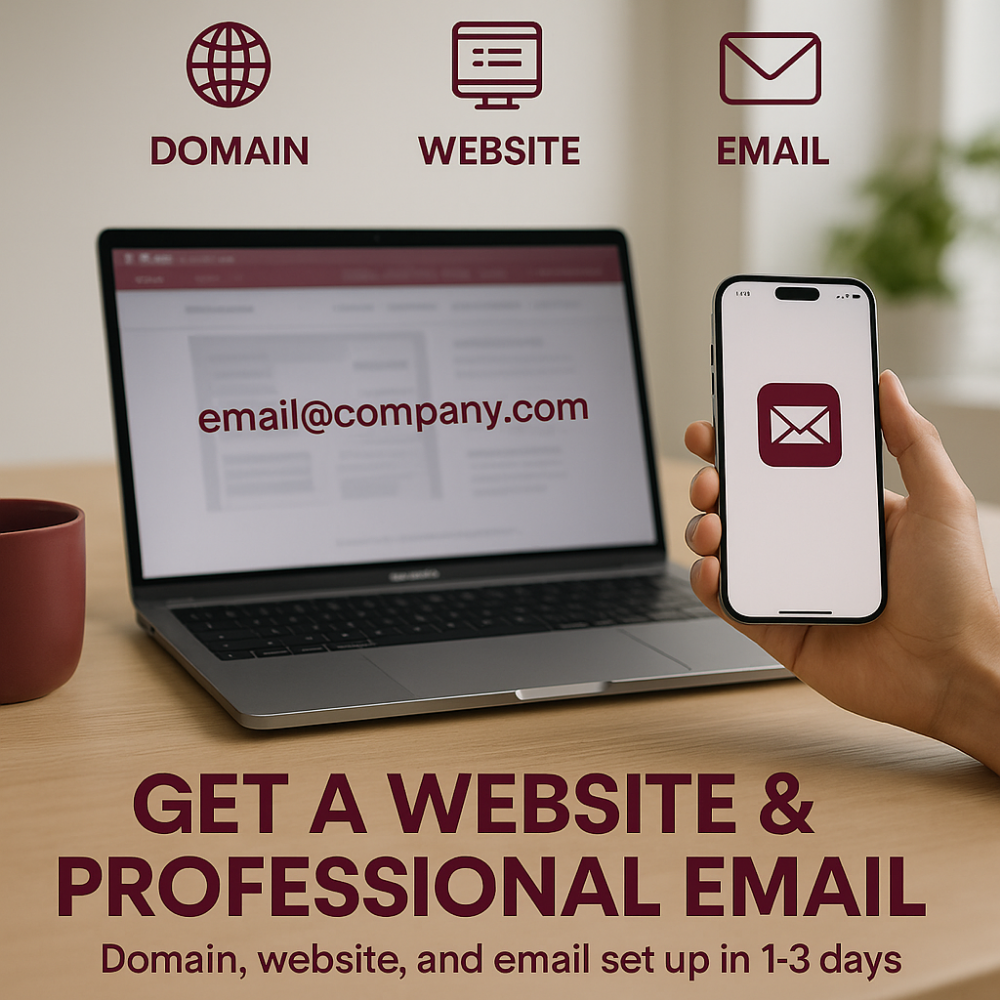 Professional email & website - 1