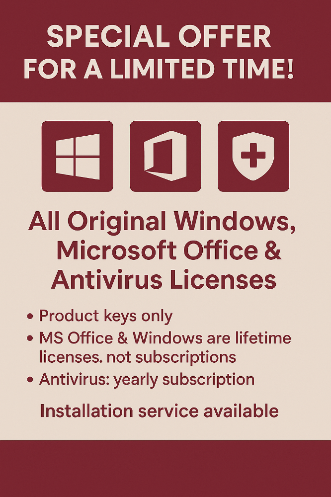 Offer!! windows OS Original - 1