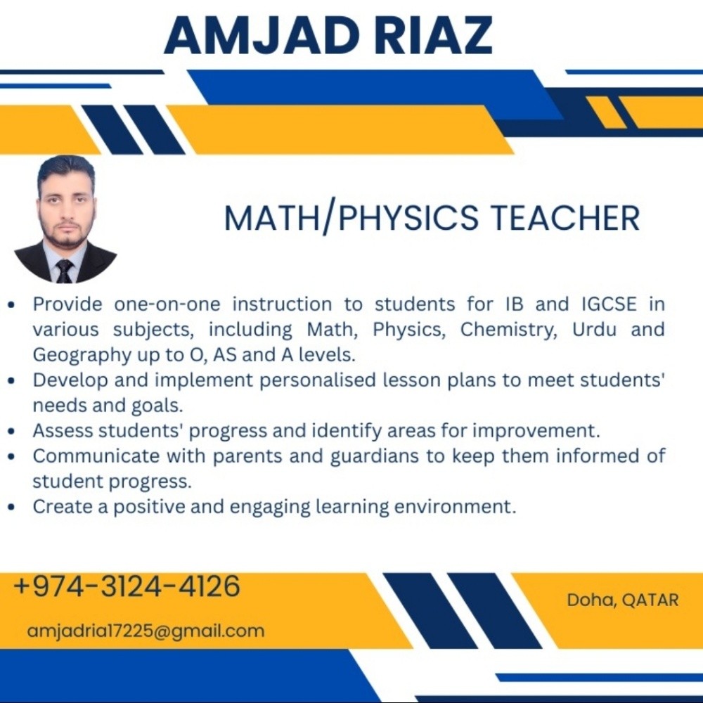 Mathematics and Physics Tutor - 2