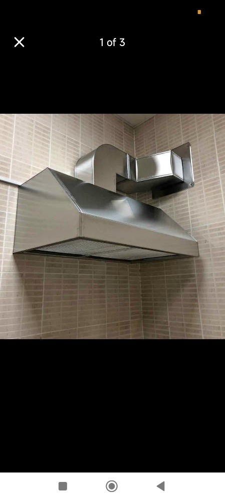 SS Kitchen single skin hood. - 6