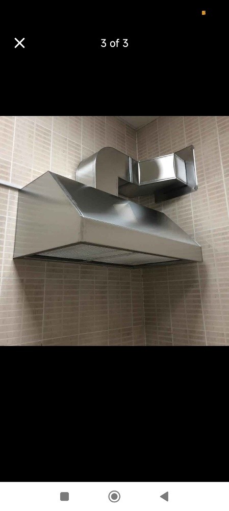 SS Kitchen single skin hood. - 9