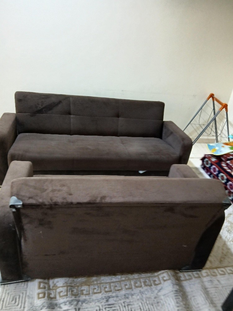 sofa bed + ikea table - 1