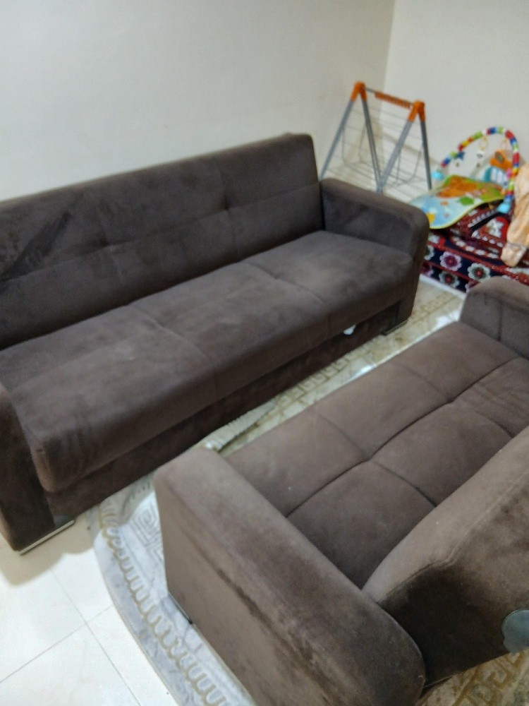 sofa bed + ikea table - 2