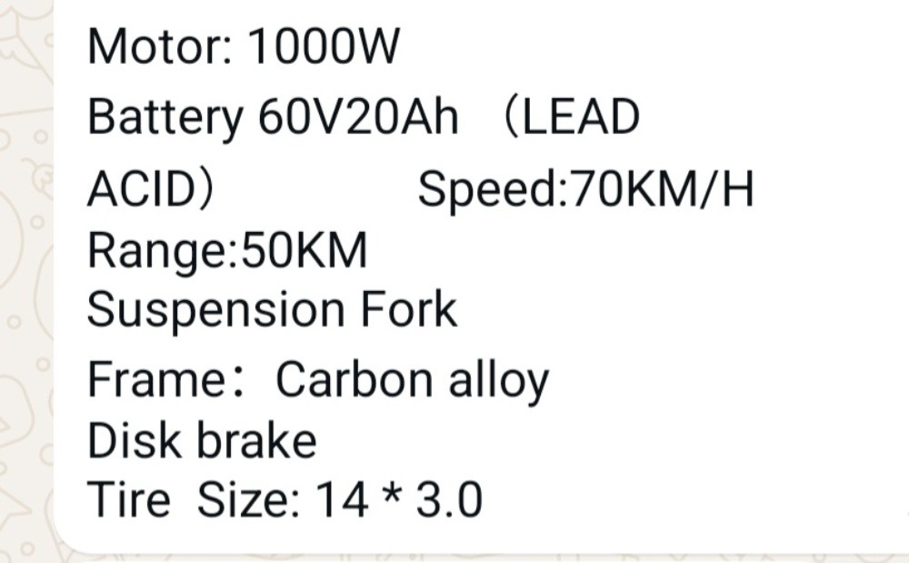 E BIKE SCOOTER 60 V - 4