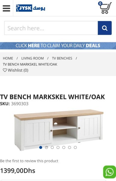 TV bench white/oak - 3