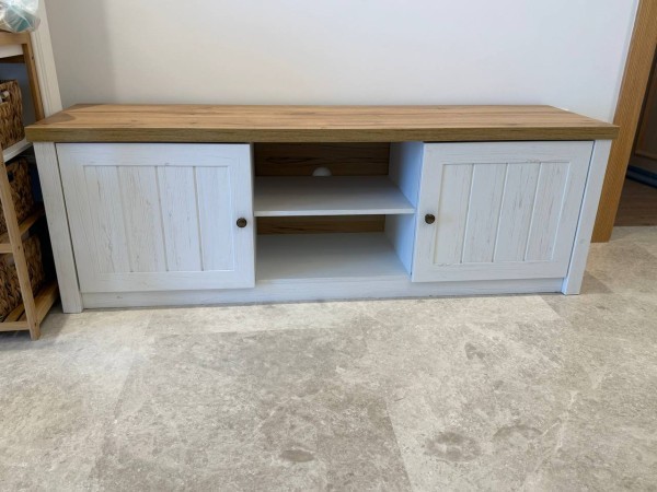 TV bench white/oak - 1