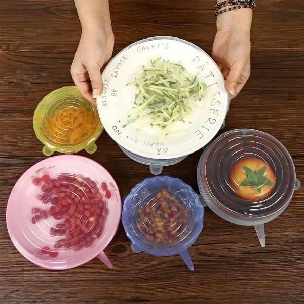 Stretchable Silicone Food Covers - 4