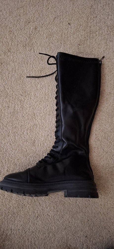 high-neck boots, black ,38 - 3