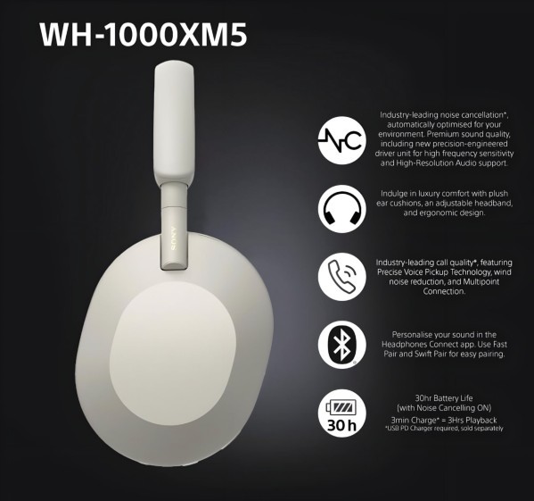 WirelessNoiseCancelling Headphone - 4