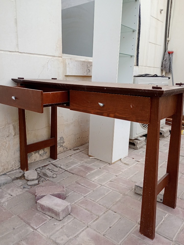 Wooden 2-Drawers Study/Work Desk - 3