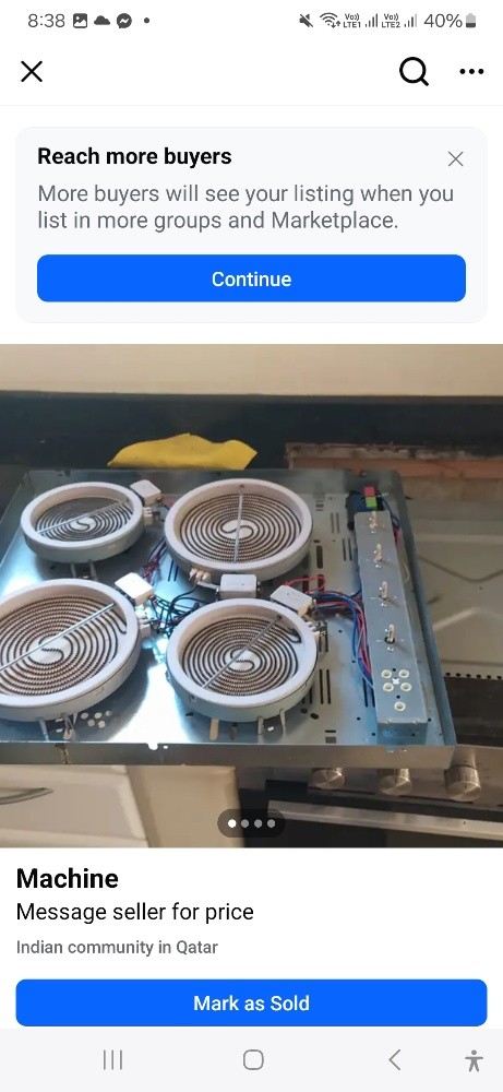 cooking range repair - 2