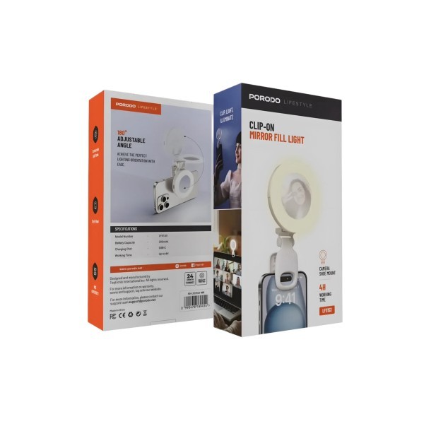 Porodo Clip-On Mirror Fill Light - 5