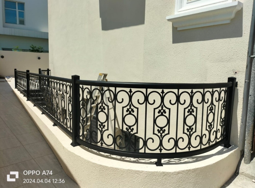 all steel handrails door pergola - 18